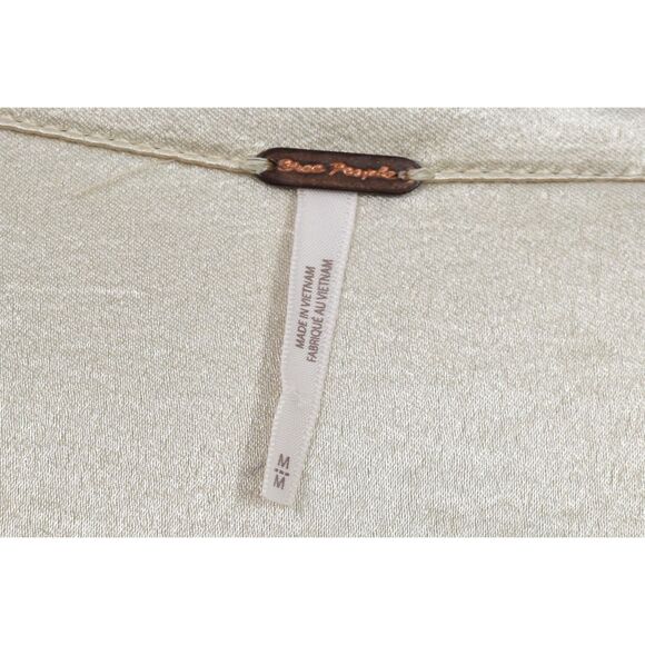 Free People Shooting For the Moon Button Down Tea Champagne Size Medium - Picture 5 of 9